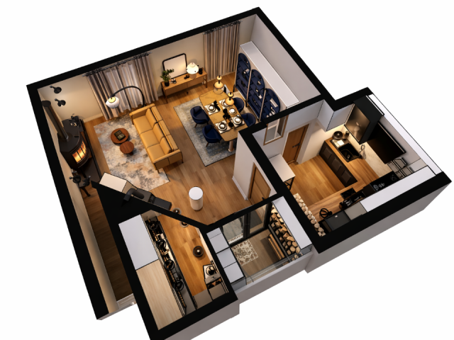 Maison repensée dans sa globalité – Projet d’architecture intérieure