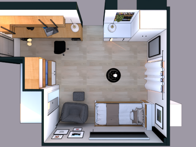 Création et design complet des chambres pour deux enfants.