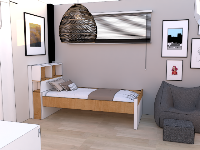 Création et design complet des chambres pour deux enfants.